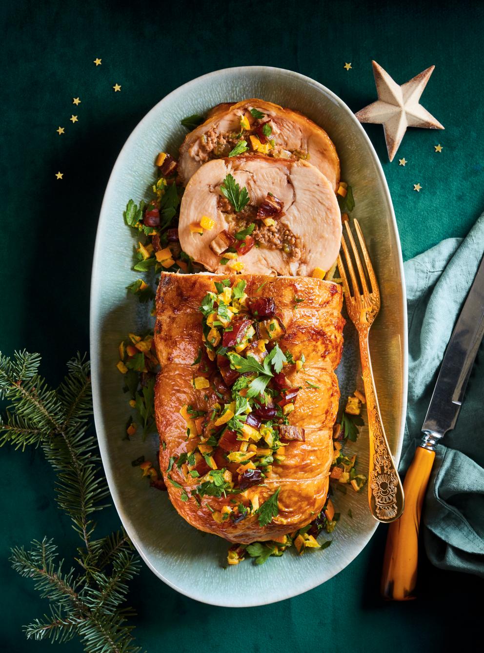 Rôti de dinde aux dattes et aux clémentines RICARDO