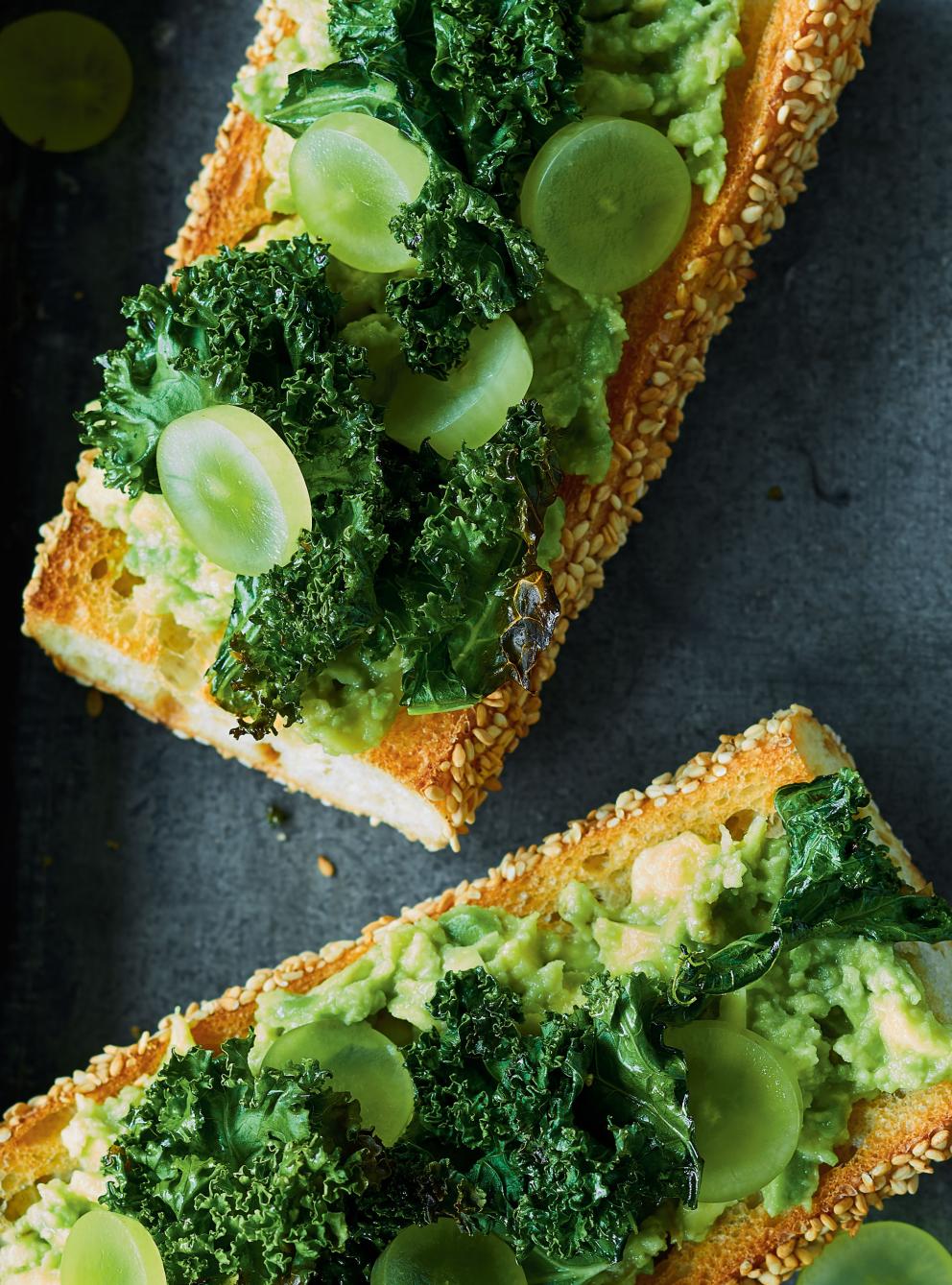 Crispy Kale and Avocado Toasts RICARDO