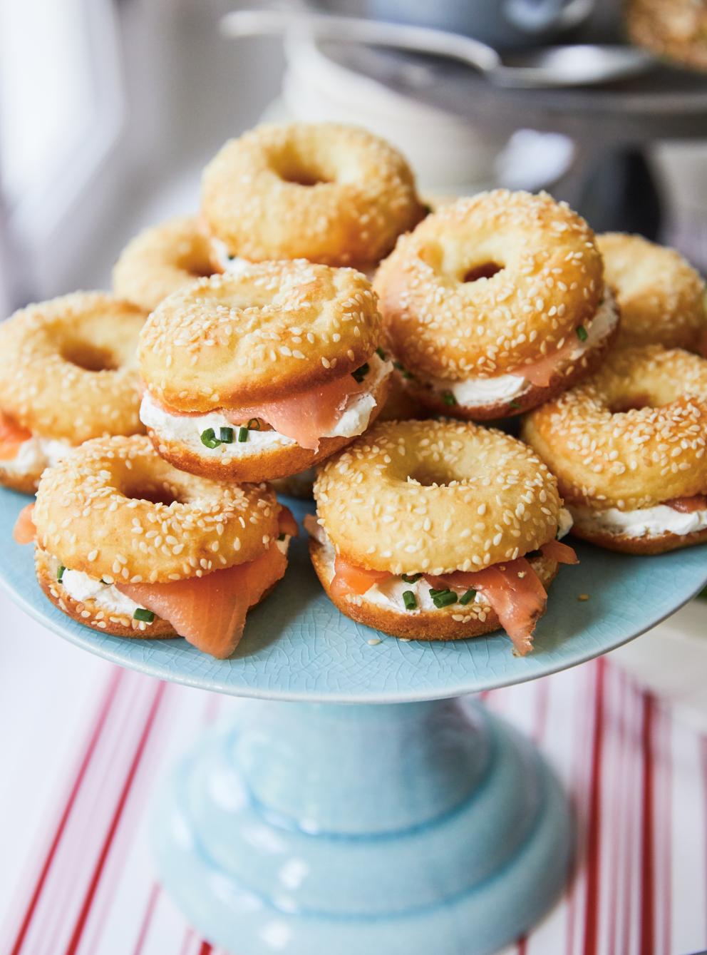 mini bagel cream cheese lox salmon lunchbox fancy kids school