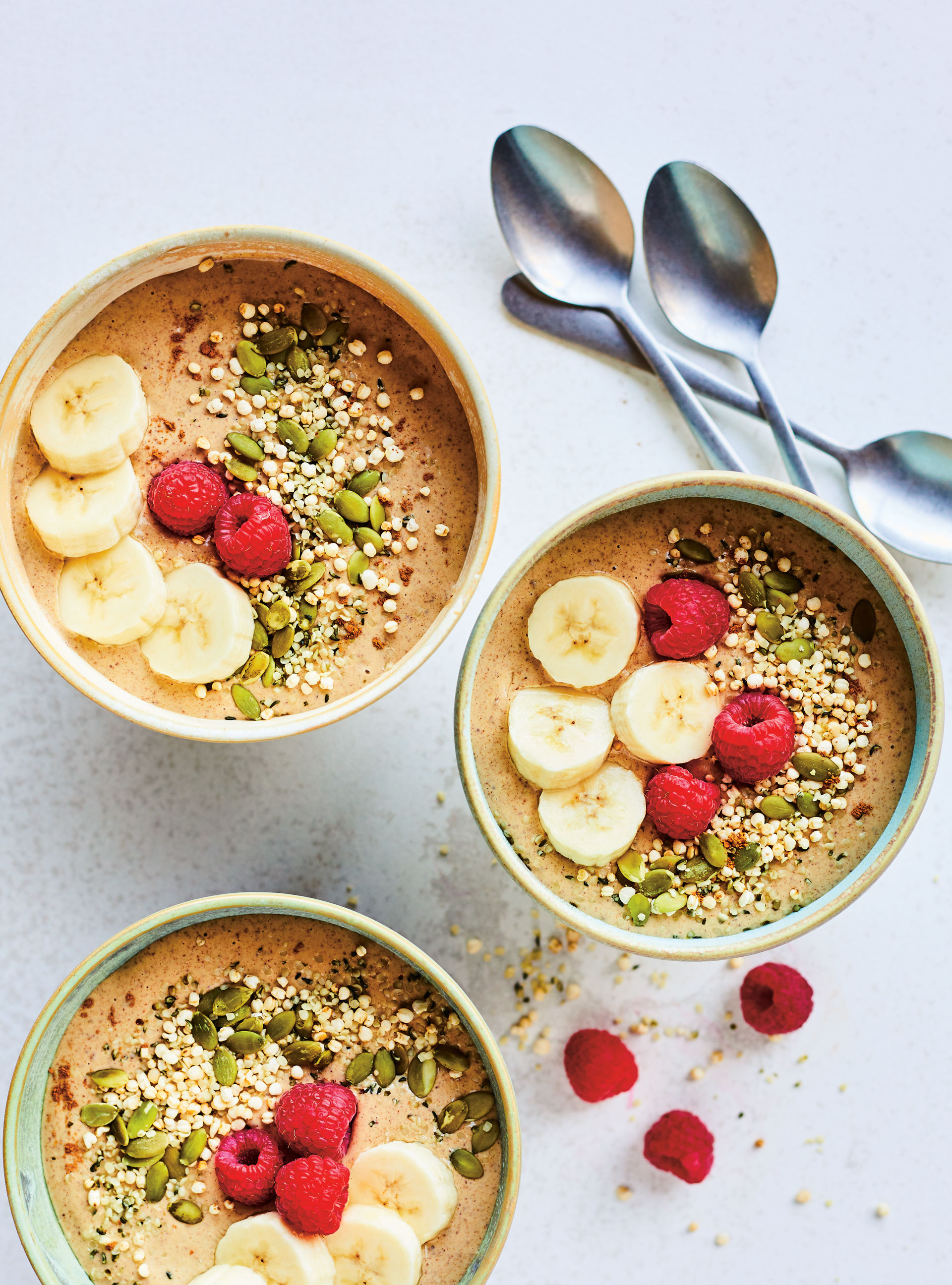 Breakfast Bowl with Almond Butter and Dates