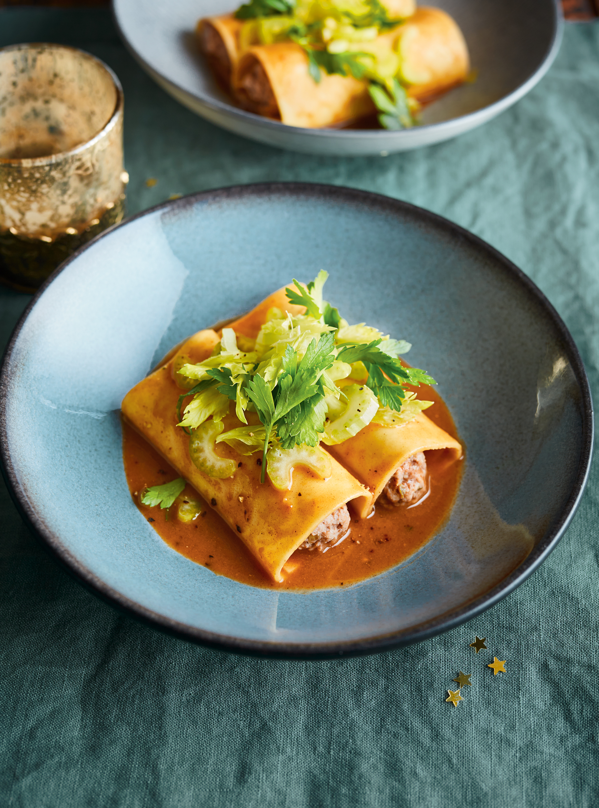 Meat-Stuffed Cannelloni with Holiday Spices