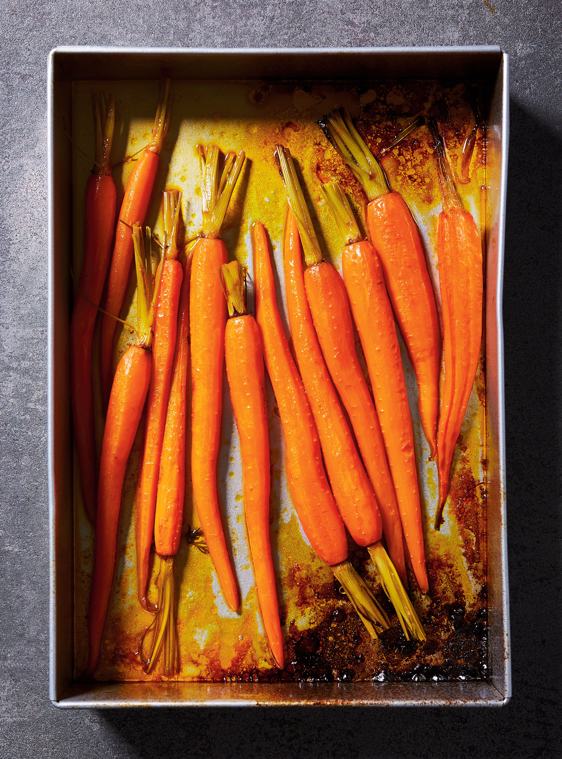 Carottes rôties au jus de carottes
