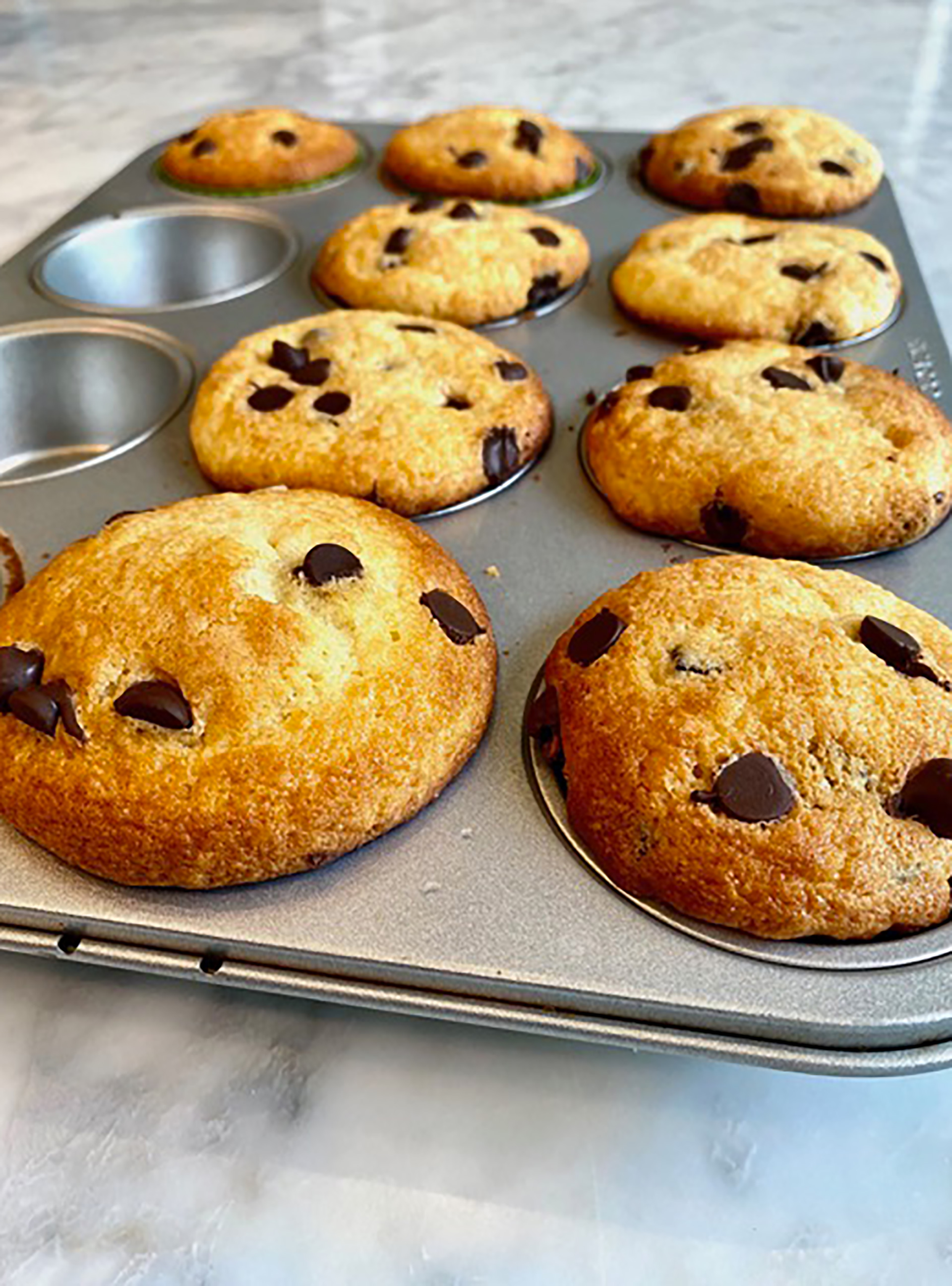 Muffins aux pépites de chocolat - Del's cooking twist