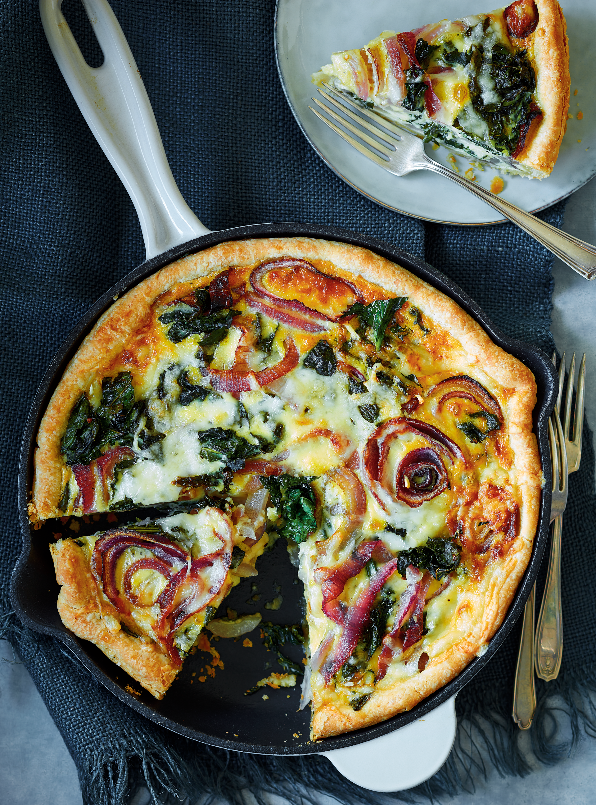 Tuscan Kale and Red Onion Quiche