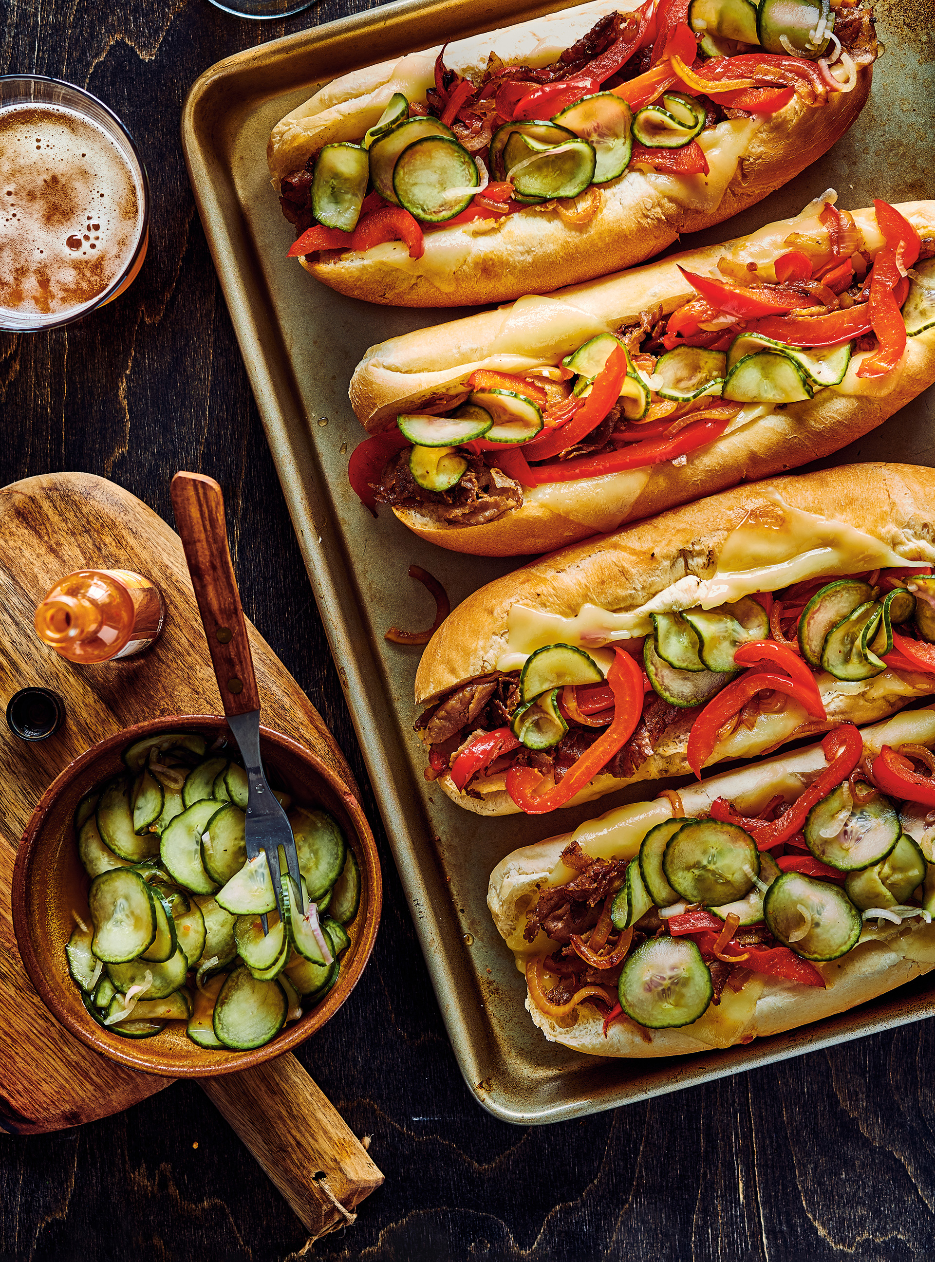 Beef and Bell Pepper Subs