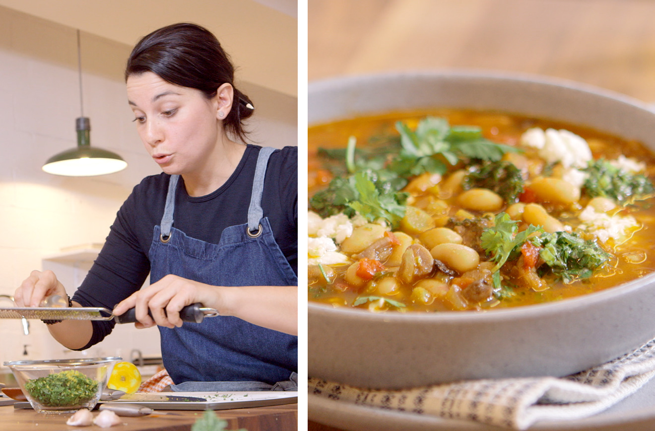 Lisa Birri, Test Kitchen chef and her white bean soup
