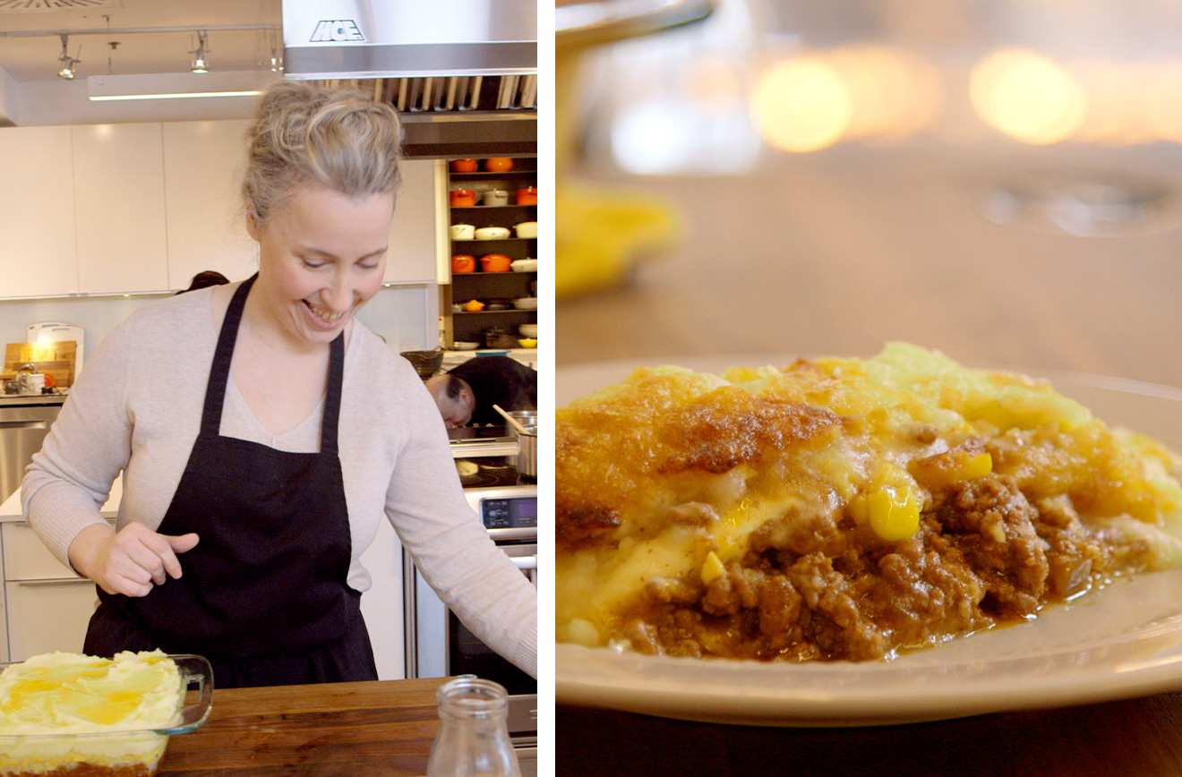 Kareen Grondin, product development manager and her Barbecue Shepherd's Pie