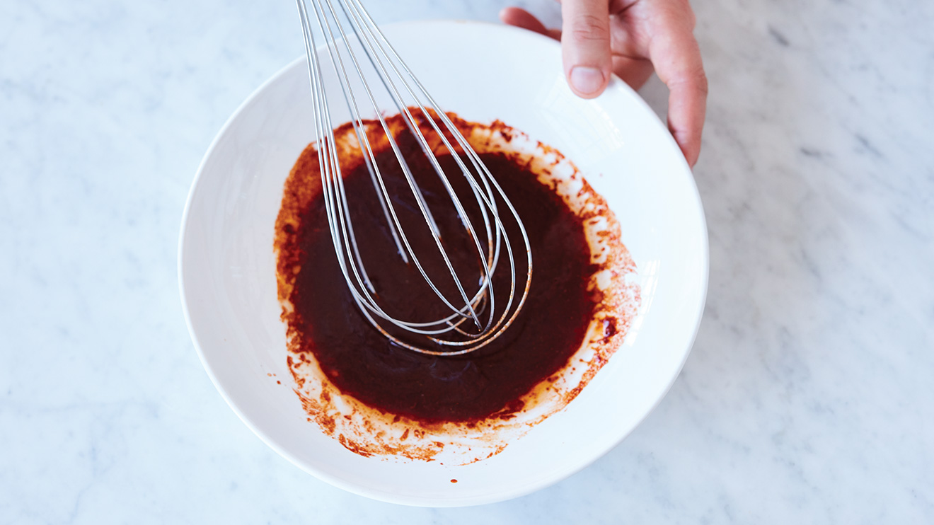 whisk the marinade