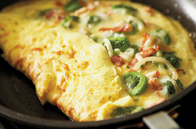 Omelette aux têtes de violon