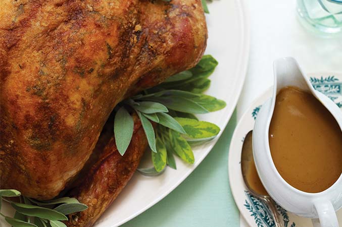 Roasted Turkey with Sage Butter and Marsala Sauce