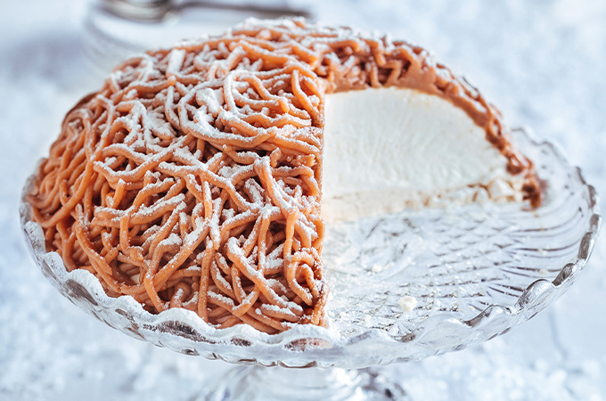 Mont Blanc Chestnut Cake