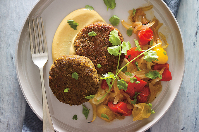 Galettes de riz brun aux lentilles