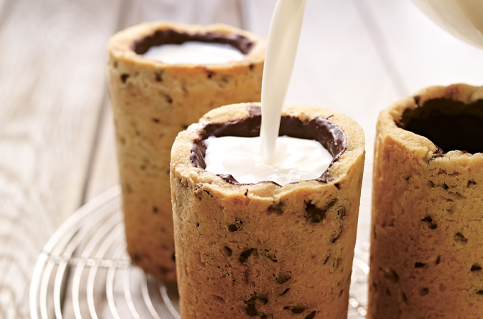 Biscuits « verre de lait » aux pépites de chocolat