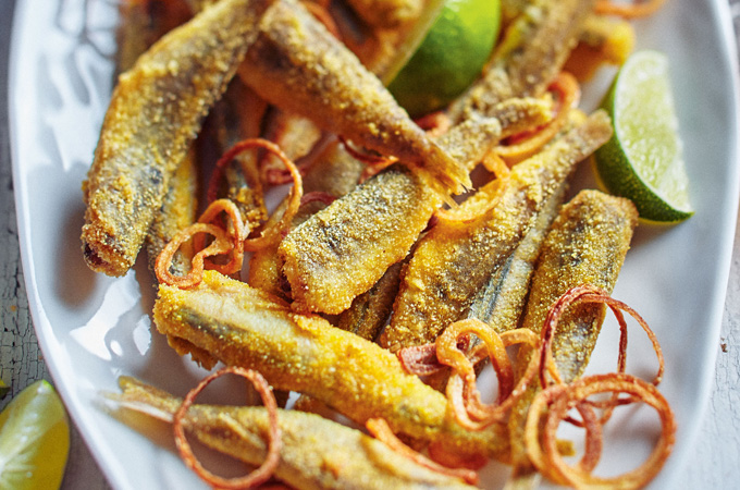 Fried Smelts with Shallots