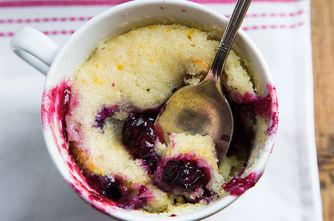 Blueberry Pudding Cake in a Cup