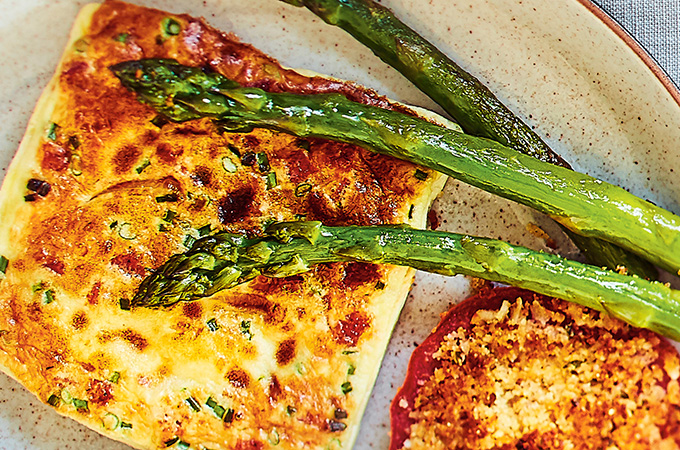 Omelettes au cheddar et au chorizo pour raclette