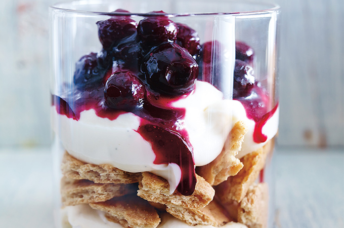 Blueberry Cheesecake in a Jar