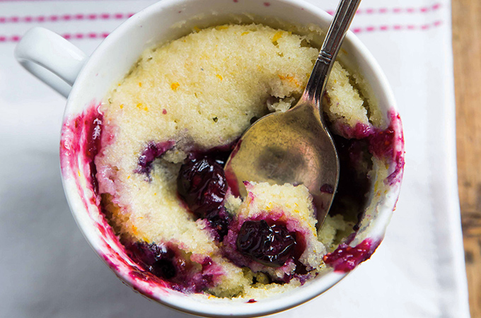 Blueberry Pudding Cake in a Cup