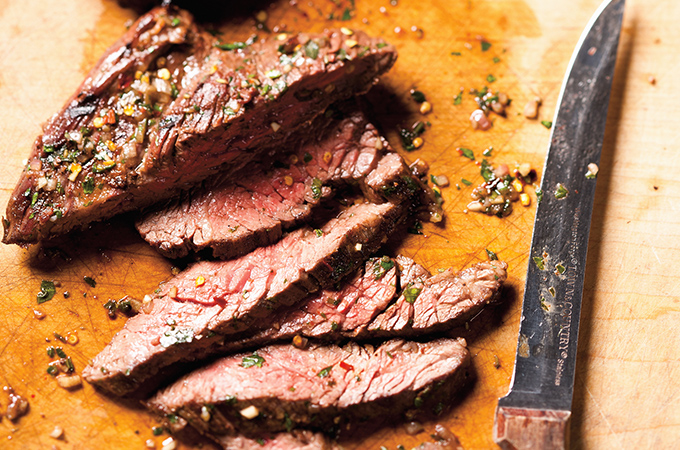 Flank Steaks with Chimichurri Sauce