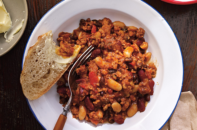 Three-Bean and Pork Chili