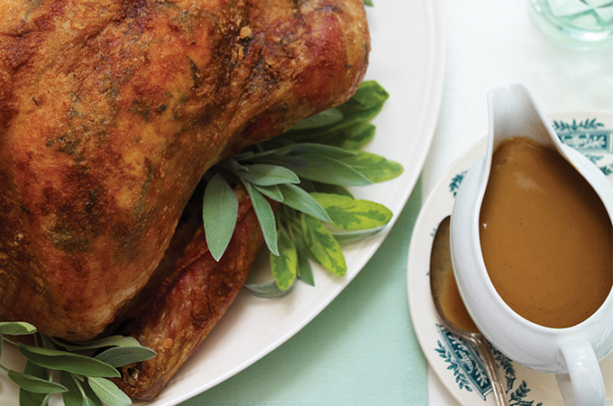 Roasted Turkey with Sage Butter and Marsala Sauce
