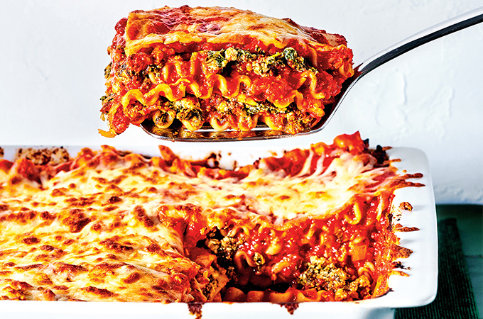 Vegetarian Lasagna with Tofu and Spinach