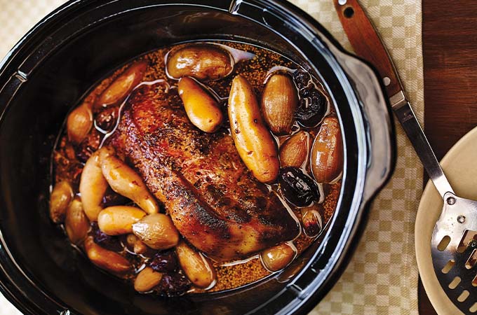 Slow Cooker Braised Pork with Dates