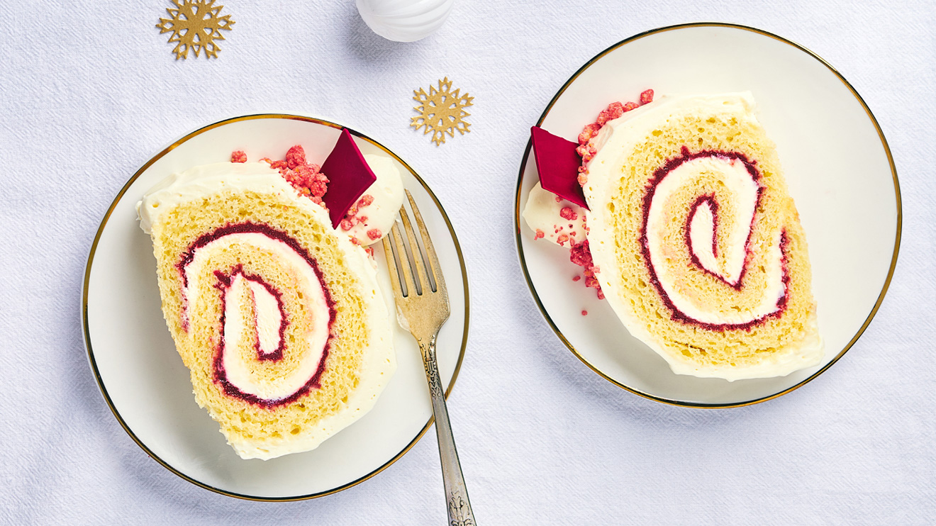 bûche aux framboises