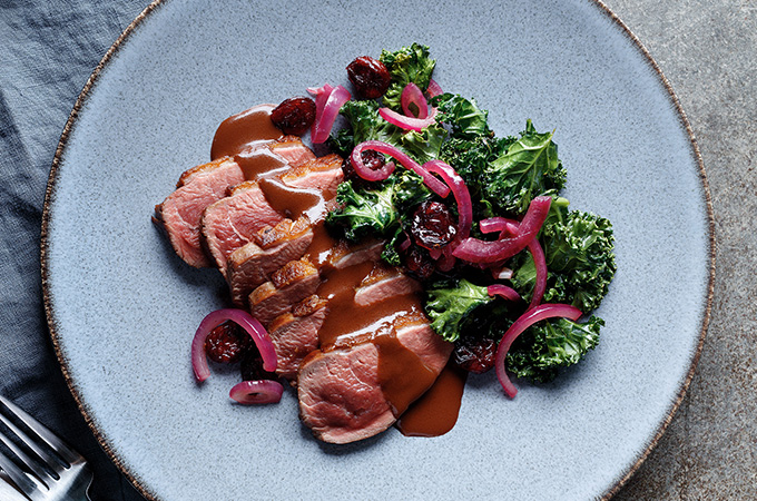 Duck with Chocolate and Red Wine Sauce