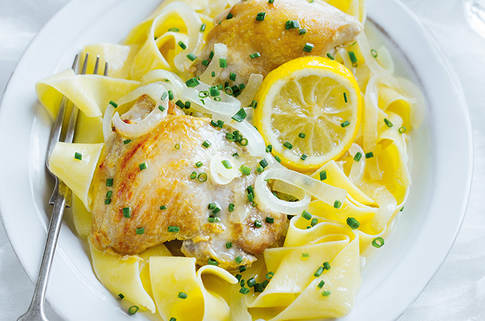 Sautéed Chicken with Lemon and Onions