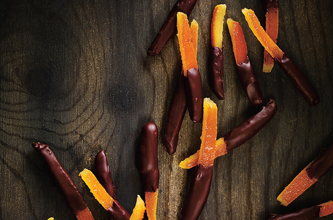 Chocolate-dipped Candied Orange Peel