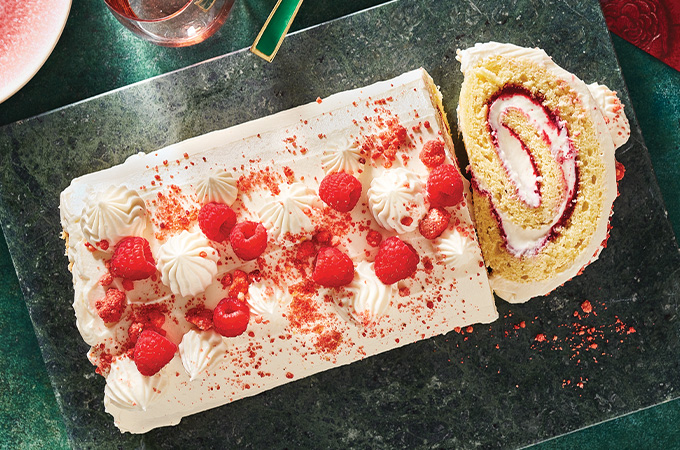 Bûche aux framboises