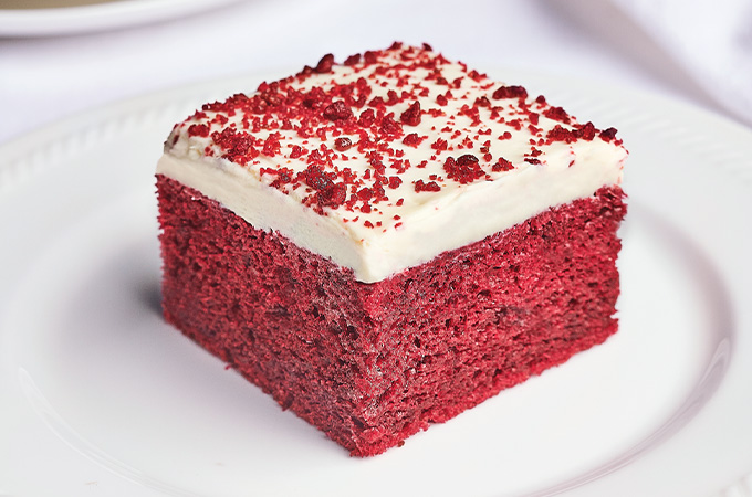 One Layer Red Velvet Cake