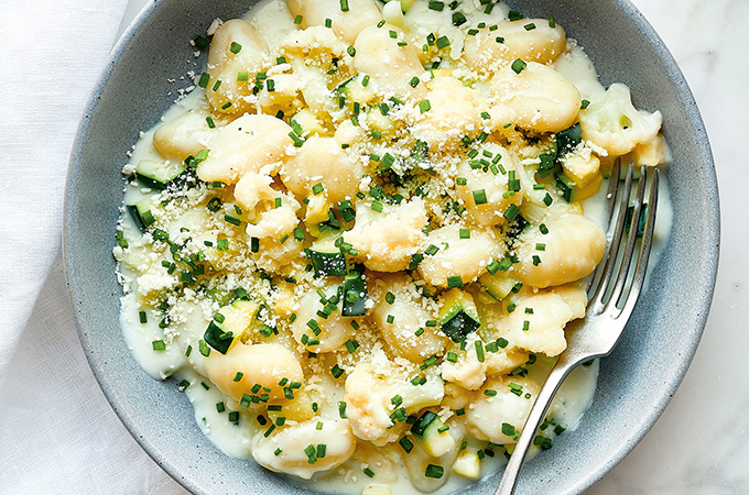 Cheese, Zucchini and Cauliflower Gnocchi