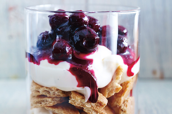 Blueberry Cheesecake in a Jar