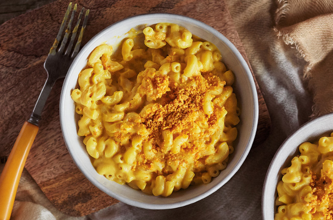 Macaronis au « fromage » végétalien