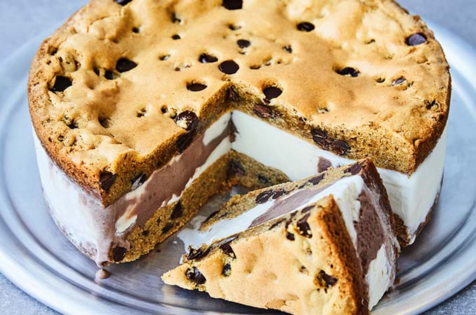 Giant Ice Cream Sandwich with Chocolate Chips